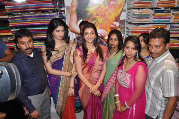 kajal and deeksha seth at kalamandir new store launch 109 Kajal and Deeksha Seth at Kalamandir New Store Launch