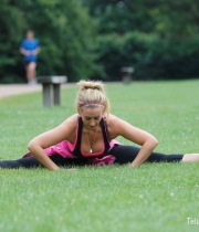 Catherine Tyldesley Works Out Hot Photos In Park - TeluguNow.com_003