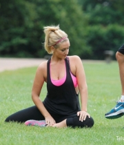 Catherine Tyldesley Works Out Hot Photos In Park - TeluguNow.com_013