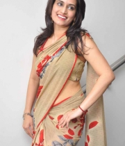 Chinmayi Ghatrazu Unseen Hot Saree Stills In Lovely Triple Platinum Disc Event Gallery