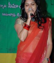 Singer Sunitha Photos in saree At April Fool Audio release