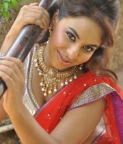 srilekha-hot-stills-in-redsaree-03