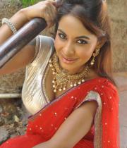 srilekha-hot-stills-in-redsaree-04
