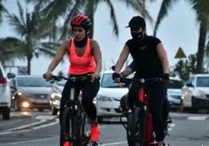 Katrina Goes For A Cycle Ride In Bandra