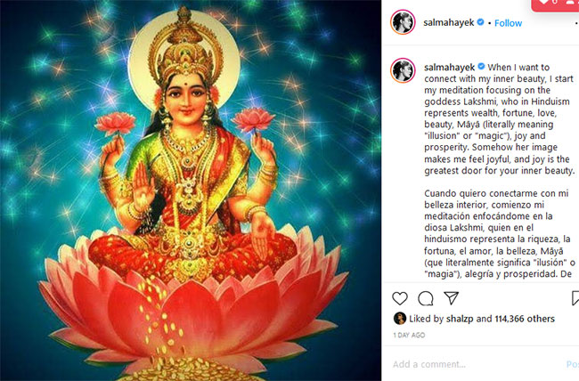 హాలీవుడ్ హీరోయిన్ మన లక్ష్మీదేవి భక్తురాలట?