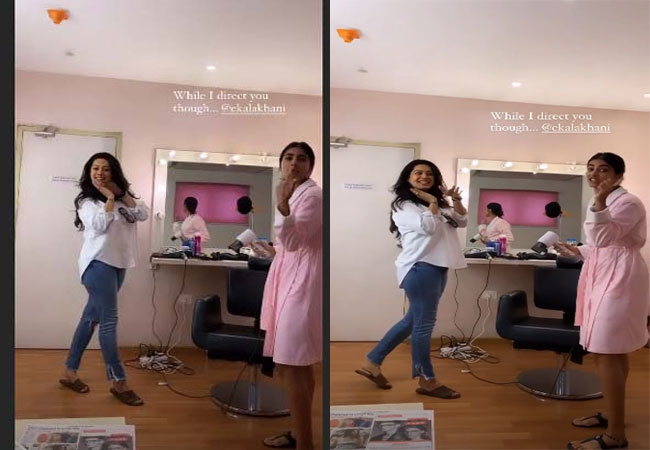 కాస్టూమ్ డిజైనర్ తో పూజా ఫన్