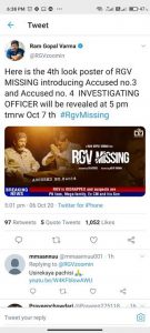 RGV Introduces The Accused No 3 & 4 In His Missing Case!