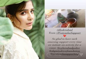 Samantha Helps People Who Are Affected In Hyderabad Rains