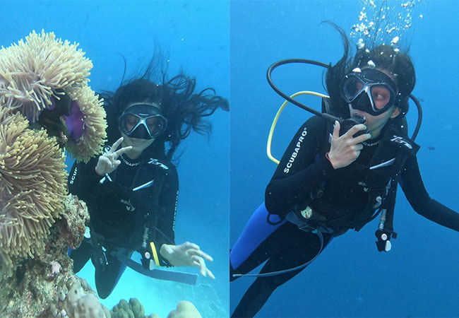 చేపకళ్ల ప్రణీత అండర్ వాటర్ సాహసాలు