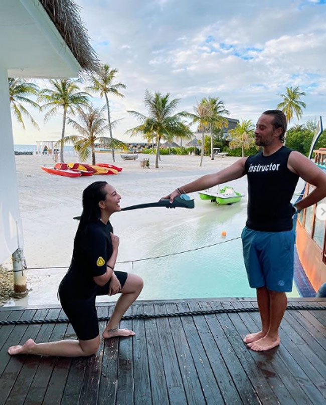 స్టార్ హీరోయిన్ స్కూబా డైవింగ్ లో 100కి 100 స్కోర్ చేసిందట