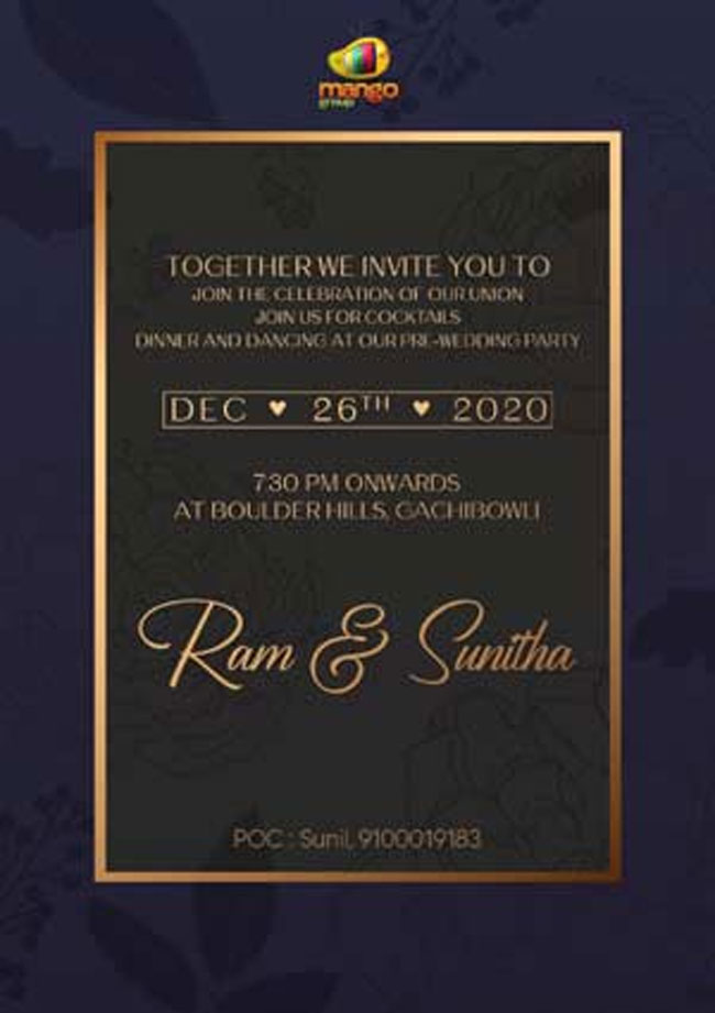 Ram & Sunitha Invites Their Friends For A Pre-Wedding Bash!