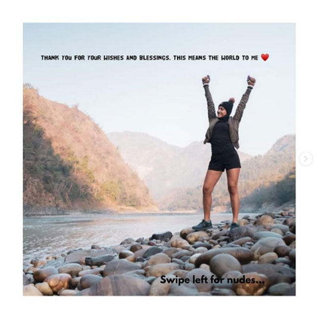 Regina Teases To Swipe Left On Instagram!