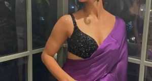 Animal Girl In Satin Saree & Bralette